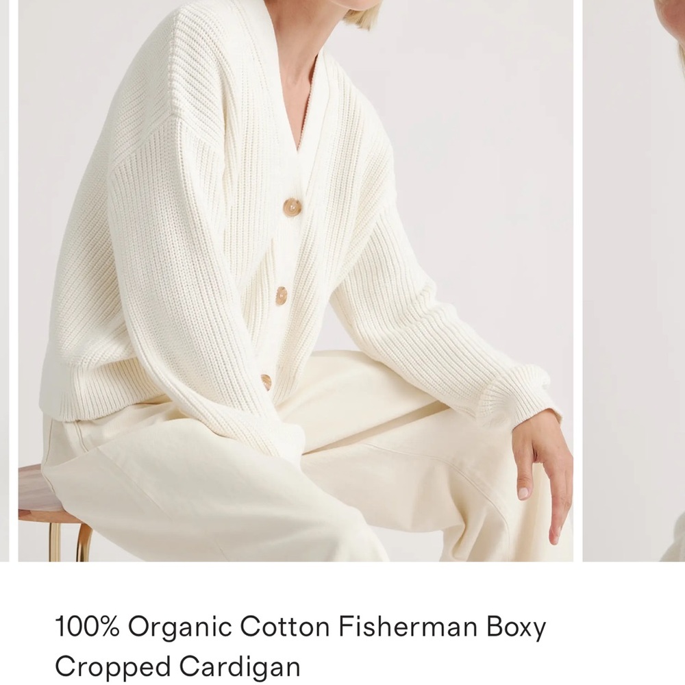 Quince Cropped Cardigan- Ivory